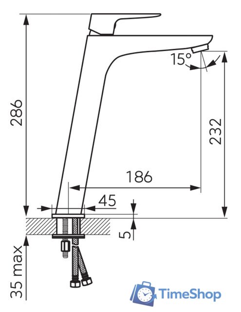 Смеситель Ferro Vitto Verdeline BVI2LVL - Изображение №2 — Интернет-магазин Time-Shop