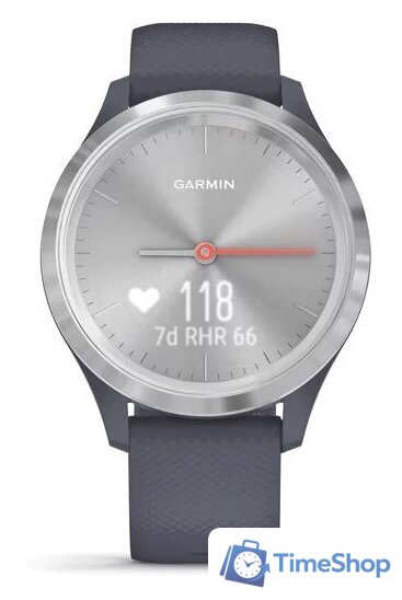 Гибридные умные часы Garmin Vivomove 3S (серебристый/синий) - Изображение №7 — Интернет-магазин Time-Shop