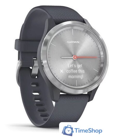 Гибридные умные часы Garmin Vivomove 3S (серебристый/синий) - Изображение №2 — Интернет-магазин Time-Shop