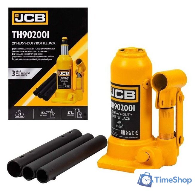 Бутылочный домкрат JCB TH902001 (2т) - Изображение №4 — Интернет-магазин Time-Shop