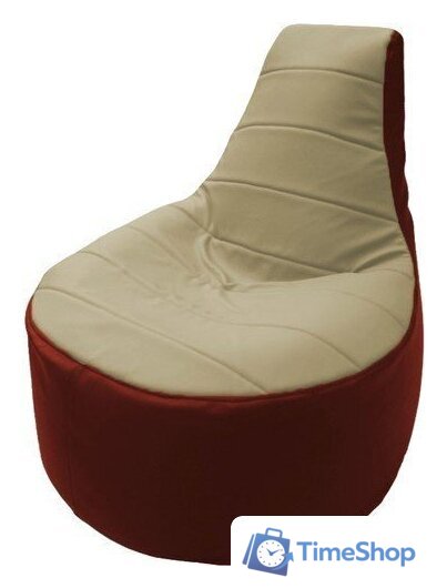Кресло-мешок Flagman Трон Т1.3-35 (светло-бежевый/красный) - Изображение №1 — Интернет-магазин Time-Shop