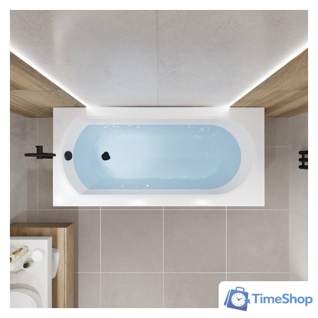 Ванна Lauter Haven 160 21202006 (с ножками, черным подголовн. черным лиц. и торц экраном) - Изображение №21 — Интернет-магазин Time-Shop