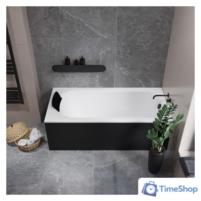 Ванна Lauter Haven 160 21202006 (с ножками, черным подголовн. черным лиц. и торц экраном) - Изображение №12 — Интернет-магазин Time-Shop