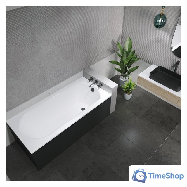 Ванна Lauter Haven 160 21202006 (с ножками, черным подголовн. черным лиц. и торц экраном) - Изображение №16 — Интернет-магазин Time-Shop