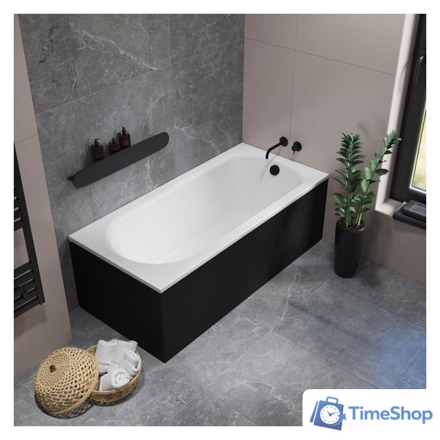 Ванна Lauter Haven 160 21202006 (с ножками, черным подголовн. черным лиц. и торц экраном) - Изображение №9 — Интернет-магазин Time-Shop