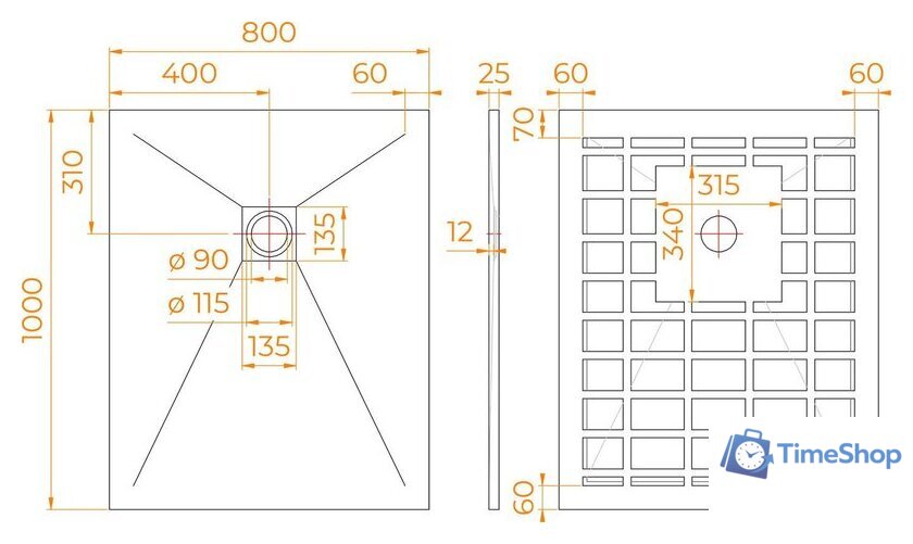 Душевой поддон RGW Stone Tray-W 14152810-01-11 - Изображение №5 — Интернет-магазин Time-Shop