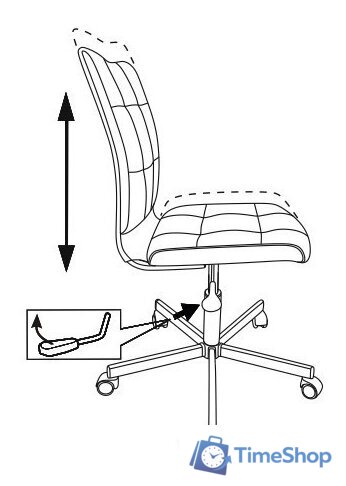 Офисное кресло Бюрократ CH-330M (синий) - Изображение №6 — Интернет-магазин Time-Shop