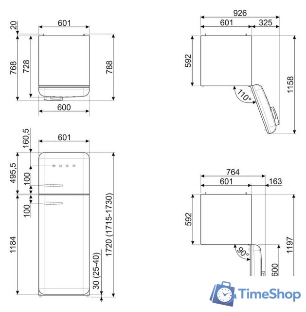 Холодильник Smeg FAB30RRD5 - Изображение №2 — Интернет-магазин Time-Shop