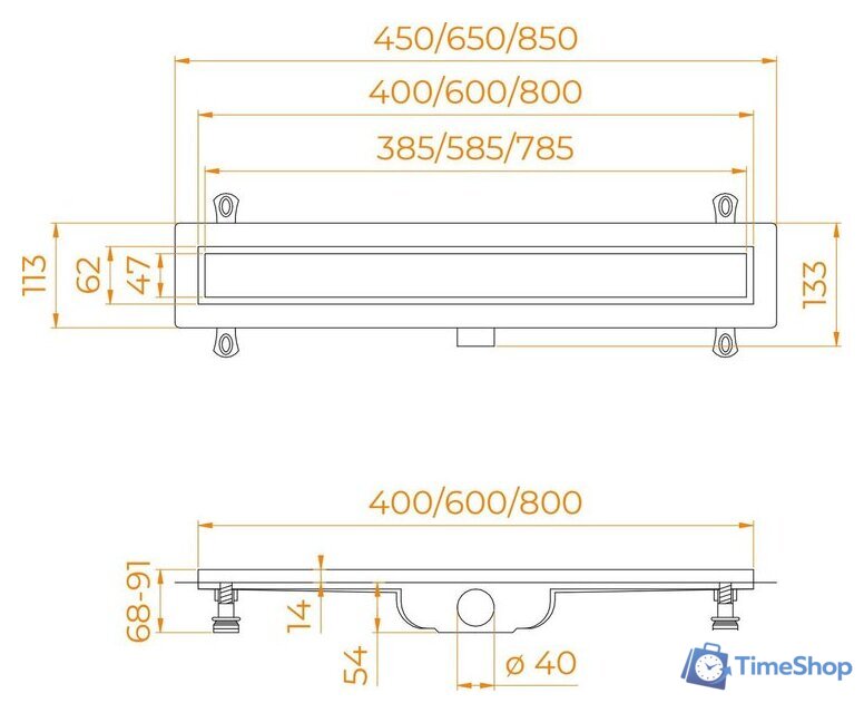Трап/канал RGW Drain Leo-11 60211160-01 - Изображение №9 — Интернет-магазин Time-Shop