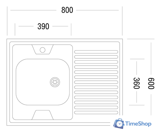 Кухонная мойка Ukinox STD800.600-5C 0L - Изображение №2 — Интернет-магазин Time-Shop
