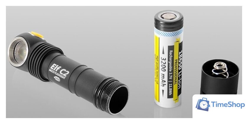Фонарь Armytek Elf C2 Micro-USB XP-L (White) + 18650 Li-Ion - Изображение №4 — Интернет-магазин Time-Shop