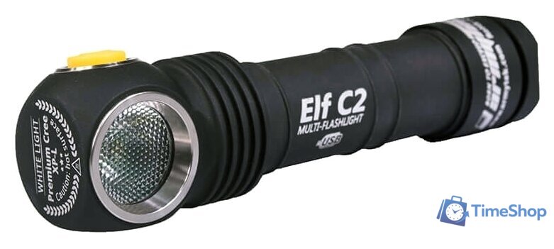 Фонарь Armytek Elf C2 Micro-USB XP-L (White) + 18650 Li-Ion - Изображение №1 — Интернет-магазин Time-Shop