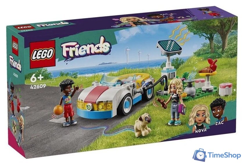 Конструктор LEGO Friends Электромобиль и зарядное устройство 42609 - Изображение №1 — Интернет-магазин Time-Shop