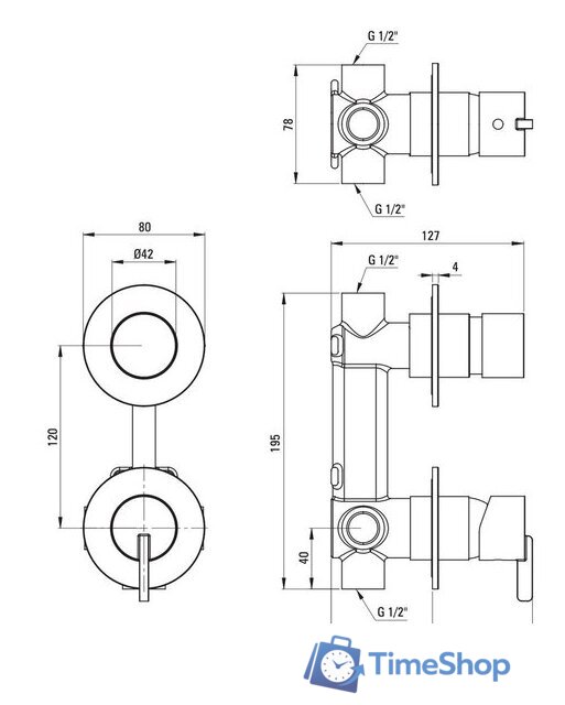 Душевая система  Deante Silia Titanium NQS_D9YK - Изображение №6 — Интернет-магазин Time-Shop