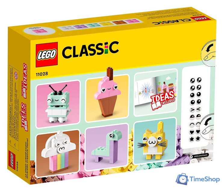 Набор деталей LEGO Classic 11028 Творческое пастельное веселье - Изображение №10 — Интернет-магазин Time-Shop
