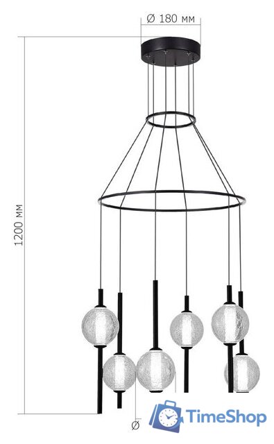 Подвесная люстра ST Luce SL6120.403.06 - Изображение №5 — Интернет-магазин Time-Shop