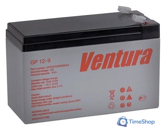 Аккумулятор для ИБП Ventura GP 12-9 (12 В/9 А·ч) - Изображение №1 — Интернет-магазин Time-Shop