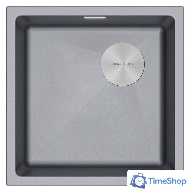 Кухонная мойка Paulmark IT-Granit Lumi 45 Uni-Skew LU45SK-GRM (серый/серый металлик) - Изображение №1 — Интернет-магазин Time-Shop