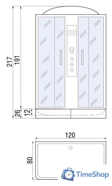 Душевая кабина River Sena 120/80/24 MT - Изображение №20 — Интернет-магазин Time-Shop