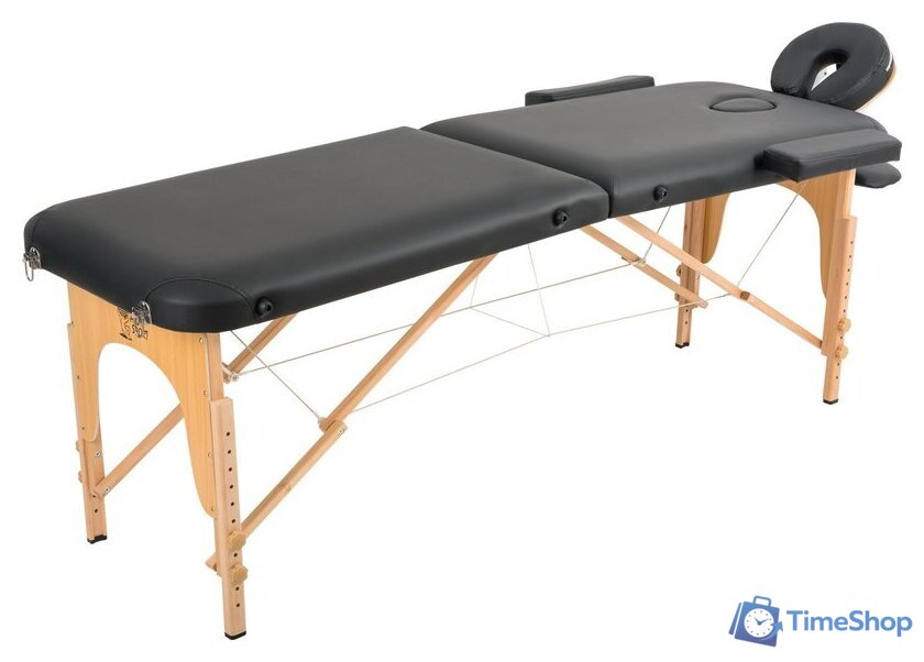 Массажный стол Atlas Sport складной 2-с 60 см деревянный (черный) - Изображение №2 — Интернет-магазин Time-Shop
