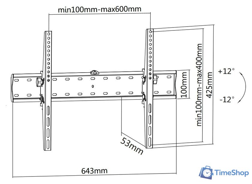 Кронштейн для телевизора Ultramounts UM839T - Изображение №2 — Интернет-магазин Time-Shop