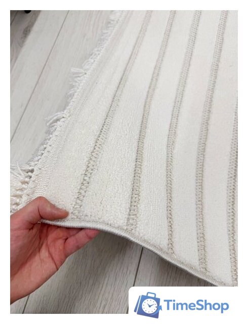 Ковер для жилой комнаты Radjab Carpet Поло Прямоугольник PL 255 12536RK (2x2.9, Cream) - Изображение №6 — Интернет-магазин Time-Shop