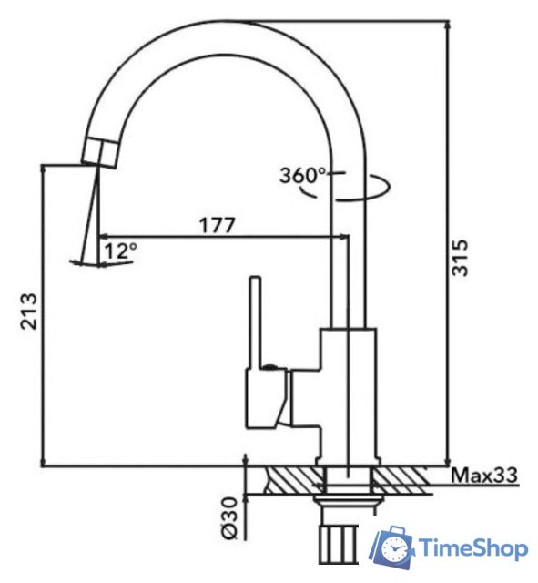 Смеситель AV Engineering AVHOP4-B996-649 - Изображение №2 — Интернет-магазин Time-Shop