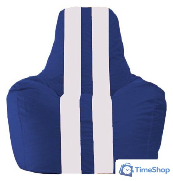 Кресло-мешок Flagman Спортинг С1.1-125 (синий/белый) - Изображение №1 — Интернет-магазин Time-Shop