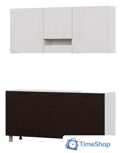 Готовая кухня SV-Мебель Розалия без столешницы (ясень анкор светлый/дуб венге) - Изображение №1 — Интернет-магазин Time-Shop