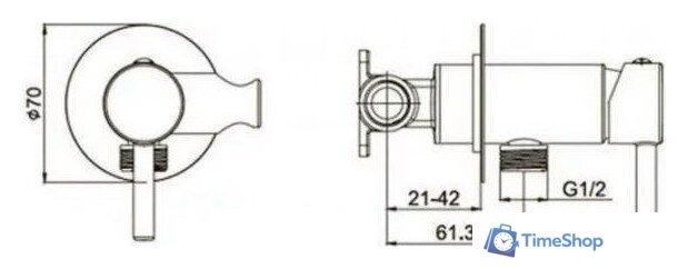 Гигиенический душ Grocenberg GB001 (черный матовый) - Изображение №12 — Интернет-магазин Time-Shop