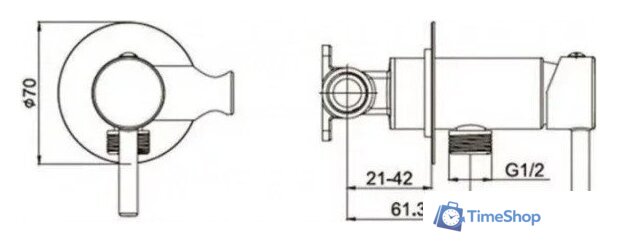 Гигиенический душ Grocenberg GB001 (черный матовый) - Изображение №5 — Интернет-магазин Time-Shop