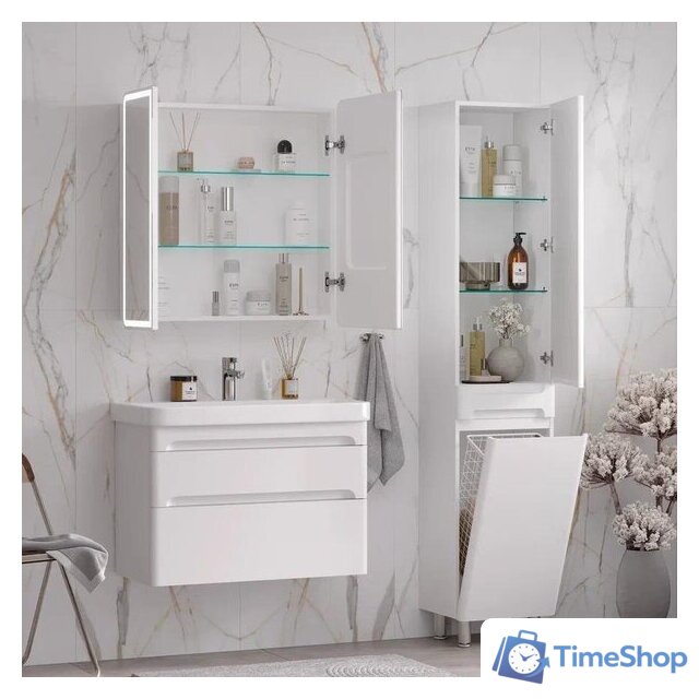  EQUIL Шкаф-пенал Nice 40 с корзиной - Изображение №4 — Интернет-магазин Time-Shop