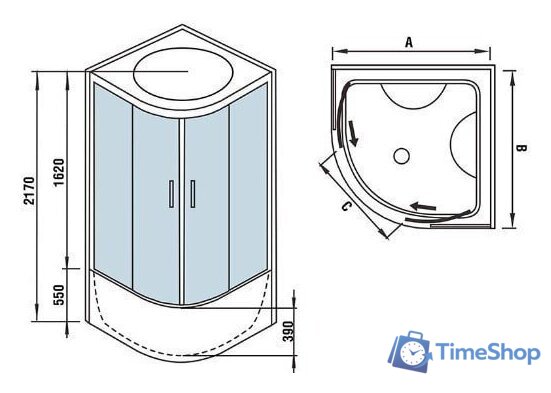Душевая кабина WeltWasser WW500 Emmer 15055-2 - Изображение №15 — Интернет-магазин Time-Shop