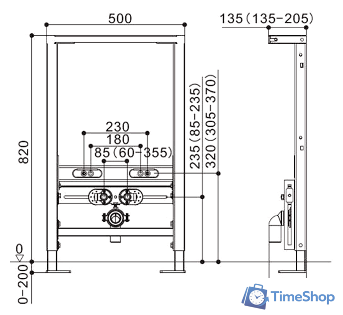 Инсталляция для биде WeltWasser Amberg 500 BD - Изображение №2 — Интернет-магазин Time-Shop