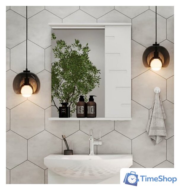  Volna Шкаф с зеркалом Joli 50 R (белый) - Изображение №5 — Интернет-магазин Time-Shop