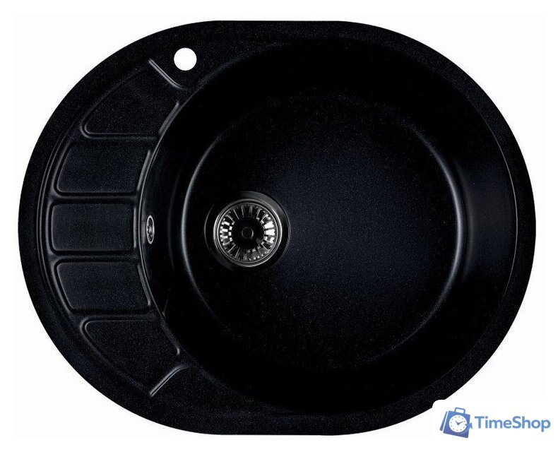 Кухонная мойка Marblan Ovata R (оникс,с сифоном) - Изображение №1 — Интернет-магазин Time-Shop