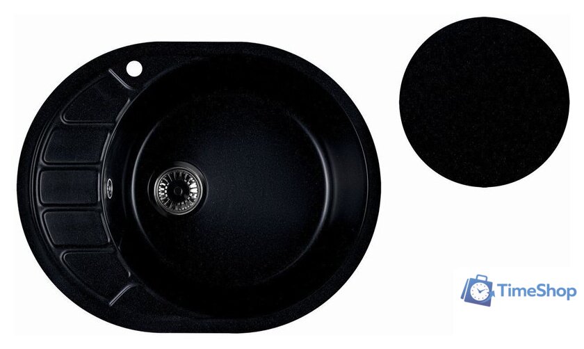 Кухонная мойка Marblan Ovata R (оникс,с сифоном) - Изображение №3 — Интернет-магазин Time-Shop