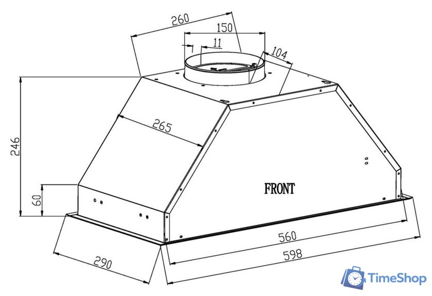 Кухонная вытяжка Schtoff Polar 60 (нержавеющая сталь) - Изображение №4 — Интернет-магазин Time-Shop