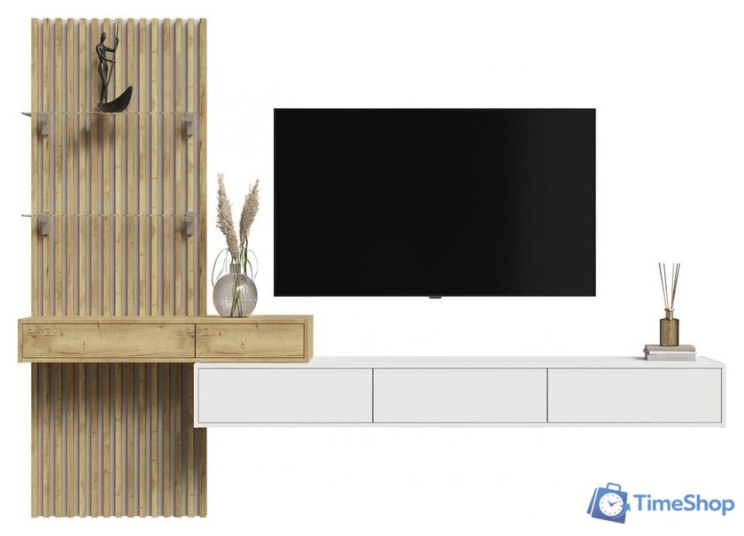 Горка Интерлиния Lagom-7 LG-G (белый платинум/дуб золотой) - Изображение №1 — Интернет-магазин Time-Shop