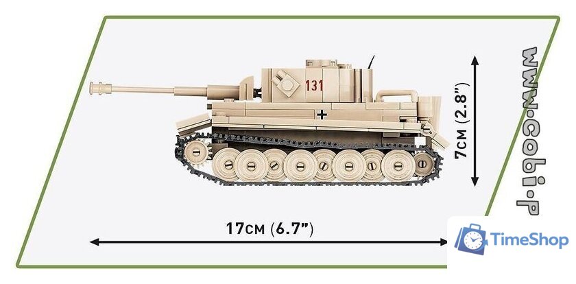 Конструктор Cobi World War II 2710 PzKpfw VI Tiger 131 - Изображение №3 — Интернет-магазин Time-Shop