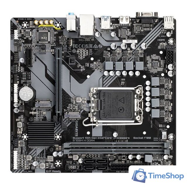 Материнская плата Gigabyte B760M H DDR4 (rev. 1.0) - Изображение №4 — Интернет-магазин Time-Shop