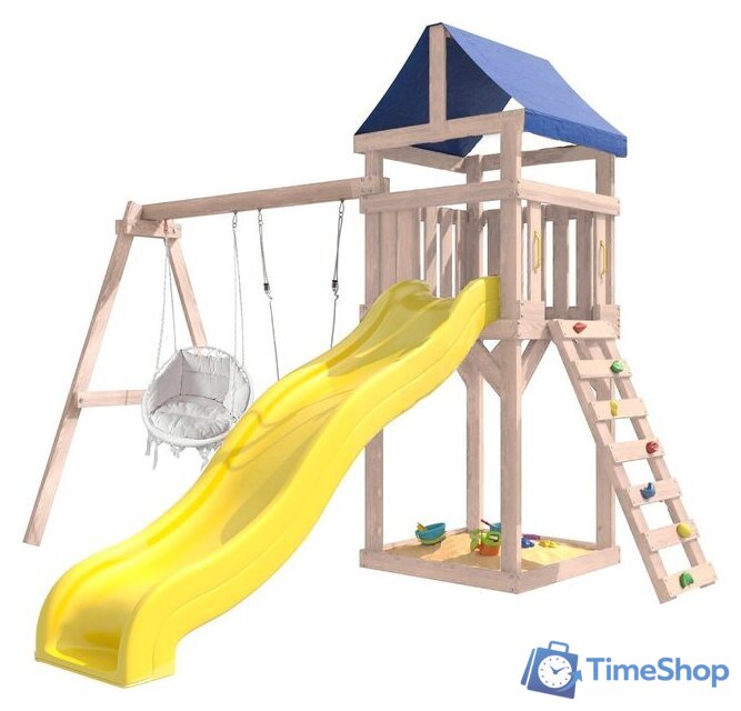 Игровой комплекс National Tree Company С качелями лодочка IgroWoods ДКНП-10 (не окрашен) - Изображение №2 — Интернет-магазин Time-Shop