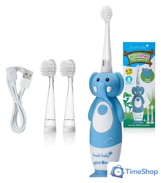 Электрическая зубная щетка Brush-Baby WildOnes Elephant - Изображение №1 — Интернет-магазин Time-Shop