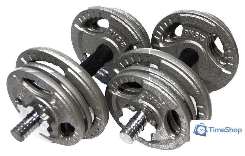 Набор гантелей Atlas Sport Хаммертон 2x11.5 кг - Изображение №1 — Интернет-магазин Time-Shop