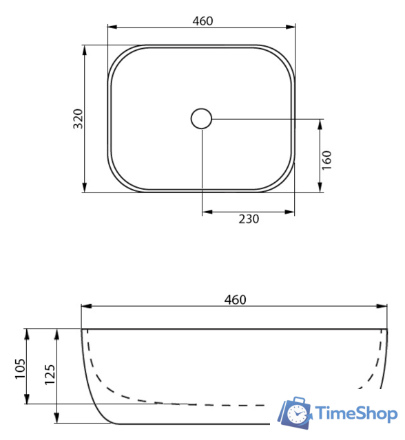 Умывальник Calani Tracy CAL-00003 (белый) - Изображение №6 — Интернет-магазин Time-Shop