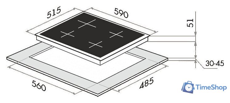 Варочная панель MAUNFELD EGHG.64.23CW/G - Изображение №15 — Интернет-магазин Time-Shop