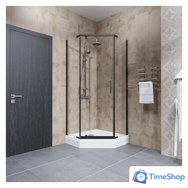 Душевой уголок Triton Дека-Блэк 90x90 (черный, с поддоном) - Изображение №2 — Интернет-магазин Time-Shop