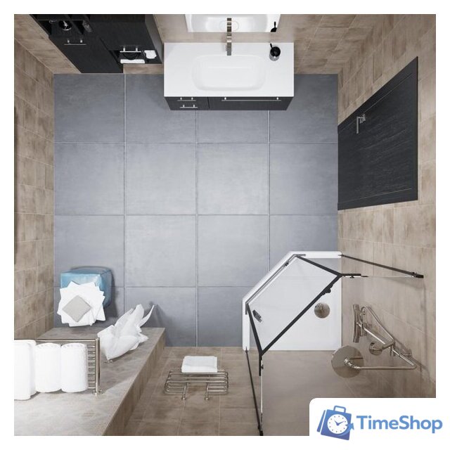 Душевой уголок Triton Дека-Блэк 90x90 (черный, с поддоном) - Изображение №5 — Интернет-магазин Time-Shop