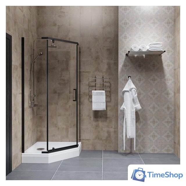 Душевой уголок Triton Дека-Блэк 90x90 (черный, с поддоном) - Изображение №3 — Интернет-магазин Time-Shop