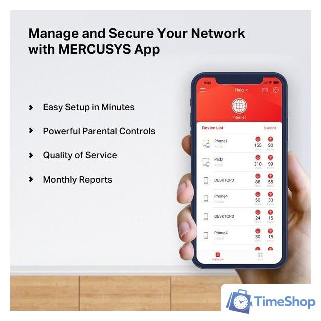 Wi-Fi система Mercusys Halo H50G (3 шт) - Изображение №9 — Интернет-магазин Time-Shop